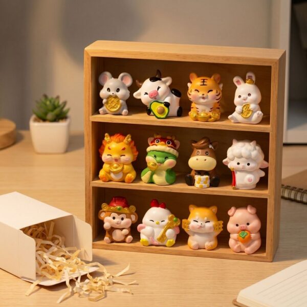 ( Collection ) ฟิกเกอร์ 12 นักษัตร หนูน้อยนำโชค โมเดล ของขวัญ เรียกทรัพย์เข้าบ้าน ของเล่น Art toy