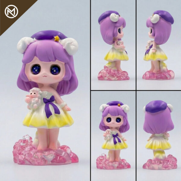 6 Art Toy โมเดลฟิกเกอร์ เจ้าหญิงแห่งดวงดาว ราศีเมษ เสริมดวงชะตา การเงินการงานโชคลาภ ฐานคริสตัล ของขวัญ