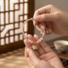 สร้อยข้อมือเชือกชมพู ด้ายชมพูมงคล + จี้ม้าเสริมด้านความรัก  ปรับขนาดได้ เสริมความรัก โชคลาภ เครื่องประดับสายมู