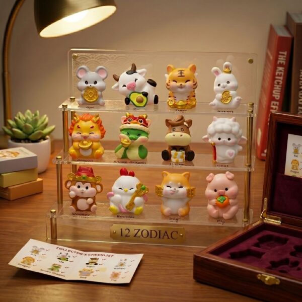 [ ยกกล่อง/Box Set ] ฟิกเกอร์หนูน้อยนำโชค ครบเซ็ต 12 ตัว ของสะสม มงคลเสริมโชค  Art Toy ของเล่น