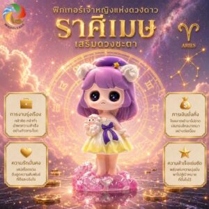 th-11134207-81ztc-mnkwqf3x5i4k39.jpg Art Toy โมเดลฟิกเกอร์ เจ้าหญิงแห่งดวงดาว ราศีเมษ เสริมดวงชะตา การเงินการงานโชคลาภ ฐานคริสตัล ของขวัญ