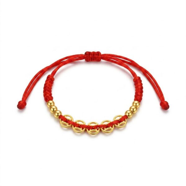 th-11134207-81ztc-mntqoz6aatxc01.jpg สร้อยข้อมือเชือกแดง ด้ายแดงมงคล + จี้ห่วงทอง มินิมอล เสริมโชคลาภ เสริมความรัก ปรับขนาดได้ เครื่องประดับมงคล