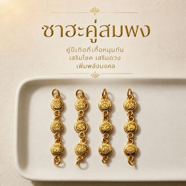 จี้ซาฮะนักษัตร เสริมดวงปีเกิด เครื่องรางจีน จี้ข้อมือ ของขวัญมงคล Mooniverse