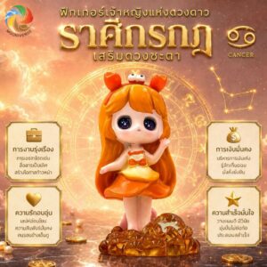 Art Toy โมเดลฟิกเกอร์ เจ้าหญิงแห่งดวงดาว ราศีกรกฎ เสริมดวงชะตา การเงินการงานโชคลาภ คริสตัล ของขวัญ