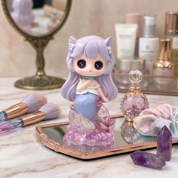 Art Toy โมเดลฟิกเกอร์ เจ้าหญิงแห่งดวงดาว ราศีมีน เสริมดวงชะตา การเงินการงานโชคลาภ ฐานคริสตัล ของขวัญ