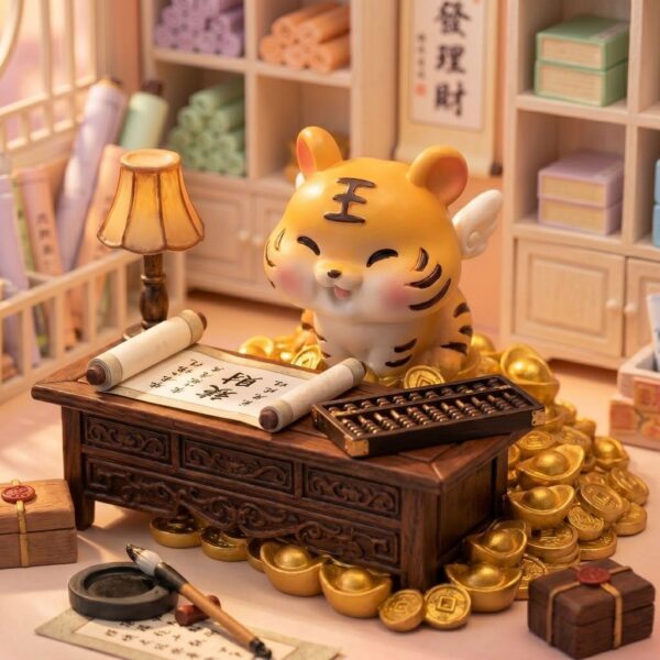 ฟิกเกอร์ เสือน้อยปีขาล เสือทองมงคล โมเดล นักษัตร เสริมโชคลาภ เสริมอำนาจ บารมี Art Toy ของเล่น