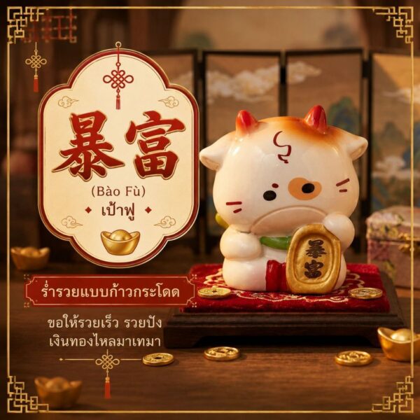 th-11134207-81ztg-monf4ag6vfv145.jpg ฟิกเกอร์ วัวร่ำรวย ถือเหรียญมงคล นักษัตร ปีฉลู ตกแต่งโต๊ะ เสริมโชคลาภ Art toy ของเล่น Mooniverse