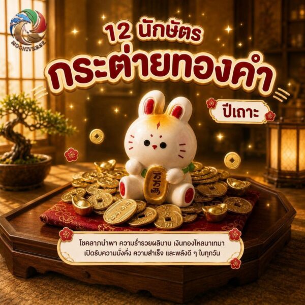 th-11134207-81ztg-monful8ouwi7f3.jpg ฟิกเกอร์ กระต่ายทองคำ ถือเหรียญมงคล นักษัตร ปีเถาะ ตกแต่งโต๊ะ เสริมโชคลาภ Art toy ของเล่น Mooniverse