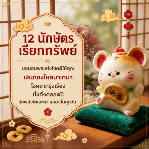 th-11134207-81zth-monev92h11q9ea.jpg ฟิกเกอร์ หนูรับโชค ถือเหรียญมงคล นักษัตร ปีชวด ตกแต่งโต๊ะ เสริมโชคลาภ Art toy ของเล่น Mooniverse