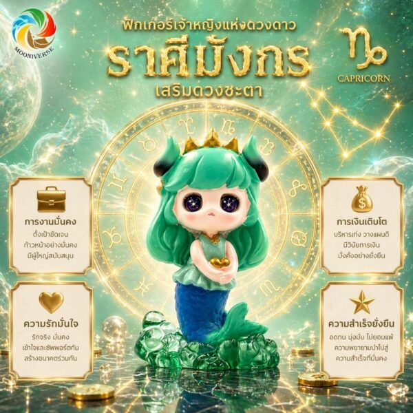 Art Toy โมเดลฟิกเกอร์ เจ้าหญิงแห่งดวงดาว ราศีมังกร เสริมดวงชะตา การเงินการงานโชคลาภ คริสตัล ของขวัญ