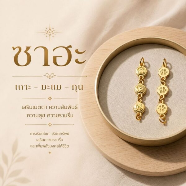 จี้ซาฮะนักษัตร เสริมดวงปีเกิด เครื่องรางจีน จี้ข้อมือ ของขวัญมงคล Mooniverse