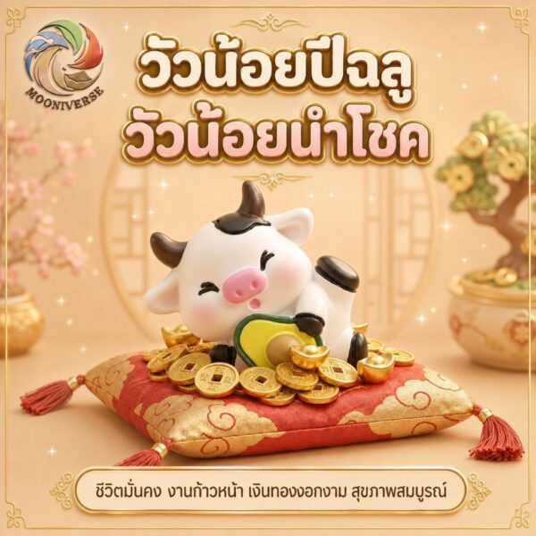 th-11134207-81ztj-mogc5cb8usjx67.jpg ฟิกเกอร์ วัวน้อยปีฉลู ถืออะโวคาโด โมเดล นักษัตร ความอุดมสมบูรณ์ โชคลาภ เรียกทรัพย์ Art Toy ของเล่น