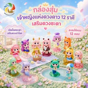 (กล่องจุ่ม) เจ้าหญิงแห่งดวงดาว 12 ราศี  ฟิกเกอร์เสริมดวง เสริมโชคชะตา Art toy โชคดี ของเล่น ฐานคริสตัล