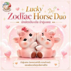 ฟิกเกอร์ ม้าคู่รัก นักษัตรปีมะเมีย โมเดล ความรัก ความสำเร็จ โชคลาภ แม่เหล็กดูดติดกัน ของเล่น Art Toy