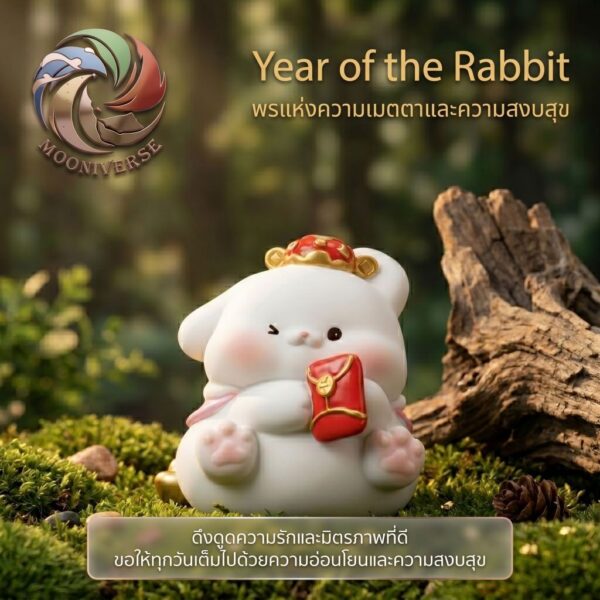 ฟิกเกอร์เหล่าทวยเทพน้อย 12 นักษัตรมงคล : พรจากสรวงสวรรค์ " ปีเถาะ" โมเดลฟิกเกอร์เสริมมงคล ปีกระต่าย ของขวัญ ของสะสม