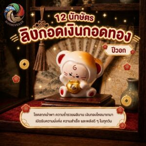 ฟิกเกอร์ ลิงกอดเงินกอดทอง ถือทอง ร่ำรวย นักษัตร ปีวอก ตกแต่งโต๊ะ เสริมโชค Art toy ของเล่น Mooniverse