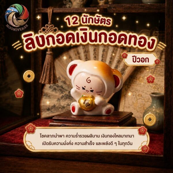 th-11134207-81ztl-mongpvmcmrd9a0.jpg ฟิกเกอร์ ลิงกอดเงินกอดทอง ถือทอง ร่ำรวย นักษัตร ปีวอก ตกแต่งโต๊ะ เสริมโชค Art toy ของเล่น Mooniverse