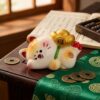 ฟิกเกอร์ หมาโชคดีรุ่งเรือง ก้อนทองจีน ร่ำรวย นักษัตร ปีจอ ตกแต่งโต๊ะ  Art toy ของเล่น Mooniverse