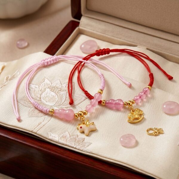 th-11134207-81ztn-mnv3fxkqmjur8a.jpg สร้อยข้อมือเชือกถัก Lucky Charm กำไลข้อมือด้ายแดง ด้ายชมพู เสริมมงคล ความรัก เสริมโชค ปรับขนาดได้