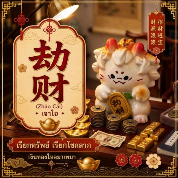 ฟิกเกอร์ มังกรดูดทรัพย์ ถือเหรียญมงคล ร่ำรวย นักษัตร ปีมะโรง ตกแต่งโต๊ะ Art toy ของเล่น Mooniverse