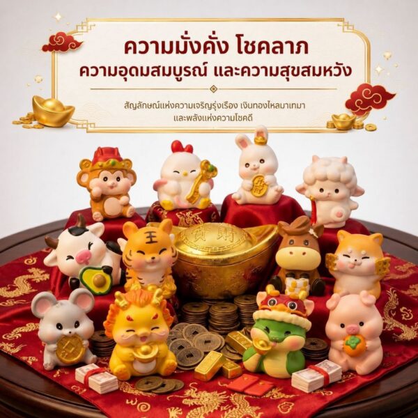 th-11134207-81ztp-moge1spvaiofcb.jpg ( Collection ) ฟิกเกอร์ 12 นักษัตร หนูน้อยนำโชค โมเดล ของขวัญ เรียกทรัพย์เข้าบ้าน ของเล่น Art toy