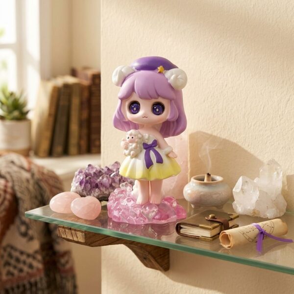 Art Toy โมเดลฟิกเกอร์ เจ้าหญิงแห่งดวงดาว ราศีเมษ เสริมดวงชะตา การเงินการงานโชคลาภ ฐานคริสตัล ของขวัญ