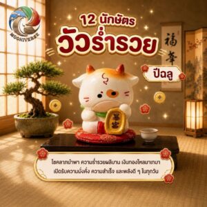 th-11134207-81ztq-monf4agczz0va3.jpg ฟิกเกอร์ วัวร่ำรวย ถือเหรียญมงคล นักษัตร ปีฉลู ตกแต่งโต๊ะ เสริมโชคลาภ Art toy ของเล่น Mooniverse