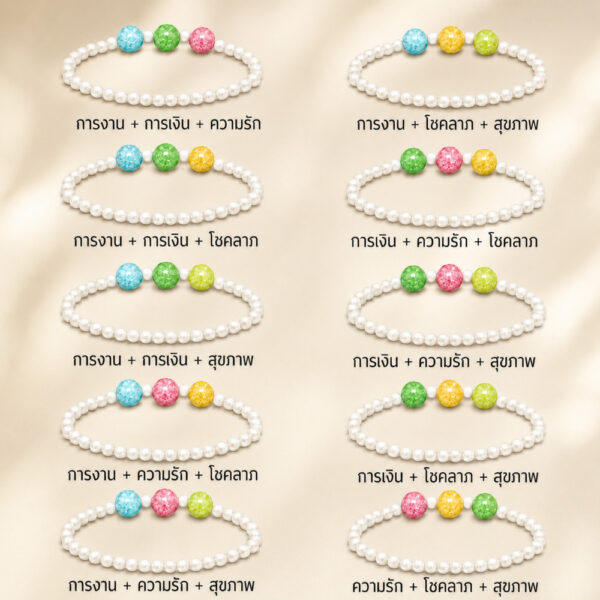 th-11134207-81ztq-mphp3vg23zezc9.jpg กำไลข้อมือลูกปัดมุก Triple Energy Bracelet เสริมงาน เงิน ความรัก สุขภาพ โชคลาภ mooniverse