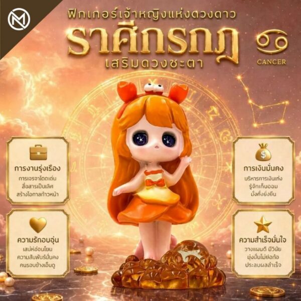 Art Toy โมเดลฟิกเกอร์ เจ้าหญิงแห่งดวงดาว ราศีกรกฎ เสริมดวงชะตา การเงินการงานโชคลาภ คริสตัล ของขวัญ