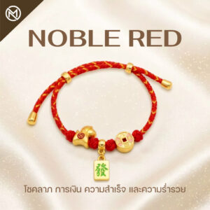 ปก สร้อยข้อมือเชือกแดง ด้ายแดงมงคล จี้ม้าทอง + เหรียญจีนจี้ 發 เสริมโชคลาภ การเงิน ความสำเร็จ ร่ำรวย ปรับขนาดได้ สายมู