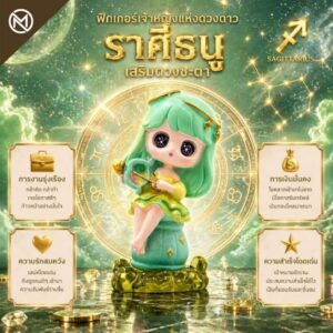 Art Toy โมเดลฟิกเกอร์ เจ้าหญิงแห่งดวงดาว ราศีธนู เสริมดวงชะตา การเงินการงานโชคลาภ ฐานคริสตัล ของขวัญ