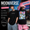 2 เสื้อยืดทรง Oversize สกรีนลาย 12 นักษัตร MOONIVERSE สไตล์สตรีท vintage สีขาว สีดำ แมทช์ทุกลุค ใส่สบาย