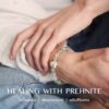 กำไลหินมงคล พรีไนต์ (Prehnite) เสริมสมดุล ฟื้นฟูจิตใจ ชาร์มนักษัตร เงินแท้ S999 รุ่น Fortune