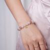 2 กำไลหินมงคล Collection Trinity Rose Quartz เสริมเสน่ห์ โชคดี พร้อมจี้ซาฮะเงินแท้ S925