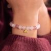 3 กำไลหินมงคล Collection Trinity Rose Quartz เสริมเสน่ห์ โชคดี พร้อมจี้ซาฮะเงินแท้ S925