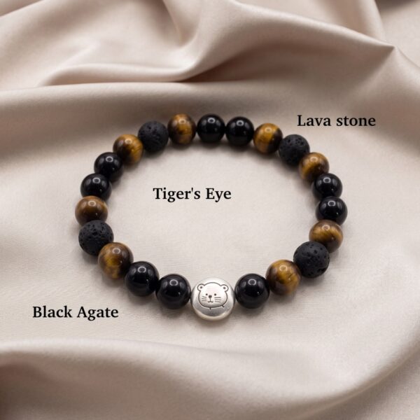 4 กำไลหินมงคล แบล็กอาเกต Black Agate ปกป้องคุ้มครอง เสริมความมั่นใจ ชาร์มนักษัตร เงินแท้ S999 Starlit