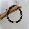 กำไลหินมงคล แบล็กอาเกต Black Agate ปกป้องคุ้มครอง เสริมความมั่นใจ ชาร์มนักษัตร เงินแท้ S999 Destiny