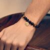 7 กำไลหินมงคล แบล็กอาเกต Black Agate ปกป้องคุ้มครอง เสริมความมั่นใจ จี้นักษัตรชุบทอง เงินแท้ S925 Glow