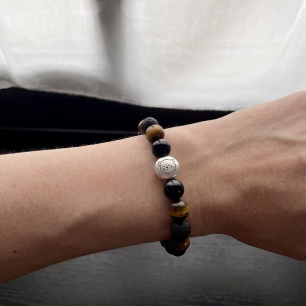 7 กำไลหินมงคล แบล็กอาเกต Black Agate ปกป้องคุ้มครอง เสริมความมั่นใจ ชาร์มนักษัตร เงินแท้ S999 Starlit