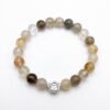 กำไลหินมงคล รูไทล์ควอตซ์ (Rutilated Quartz) เสริมการเงิน ชาร์มนักษัตรน่ารัก เงินแท้S999 รุ่น Destiny