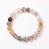 กำไลหินมงคล รูไทล์ควอตซ์ (Rutilated Quartz) เสริมการเงิน ชาร์มนักษัตรทรงกลม เงินแท้S999 รุ่น Starlit
