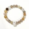 8 กำไลหินมงคล รูไทล์ควอตซ์ (Rutilated Quartz) เสริมการเงิน ชาร์มนักษัตร เงินแท้ S999 รุ่น Fortune
