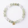 8 กำไลหินมงคล พรีไนต์ (Prehnite) เสริมสมดุล ฟื้นฟูจิตใจ จี้ซาฮะเงินแท้ S925 รุ่น Trinity