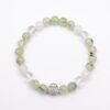 กำไลหินมงคล พรีไนต์ (Prehnite) เสริมสมดุล ฟื้นฟูจิตใจ ชาร์มนักษัตรน่ารัก เงินแท้ S999 รุ่น Destiny