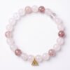 8 กำไลหินมงคล Collection Trinity Rose Quartz เสริมเสน่ห์ โชคดี พร้อมจี้ซาฮะเงินแท้ S925