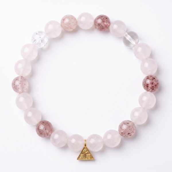 8 กำไลหินมงคล Collection Trinity Rose Quartz เสริมเสน่ห์ โชคดี พร้อมจี้ซาฮะเงินแท้ S925