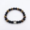 กำไลหินมงคล แบล็กอาเกต Black Agate ปกป้องคุ้มครอง เสริมความมั่นใจ ชาร์มนักษัตร เงินแท้ S999 Destiny