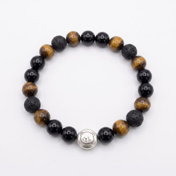 8 กำไลหินมงคล แบล็กอาเกต Black Agate ปกป้องคุ้มครอง เสริมความมั่นใจ ชาร์มนักษัตร เงินแท้ S999 Starlit