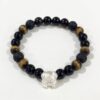 8 กำไลหินมงคล แบล็กอาเกต Black Agate ปกป้องคุ้มครอง เสริมความมั่นใจ ชาร์มนักษัตร เงินแท้ S999 Fortune
