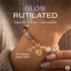 กำไลหินมงคล รูไทล์ควอตซ์ (Rutilated Quartz) เสริมการเงิน จี้นักษัตรชุบทอง เงินแท้ S925 รุ่น Glow